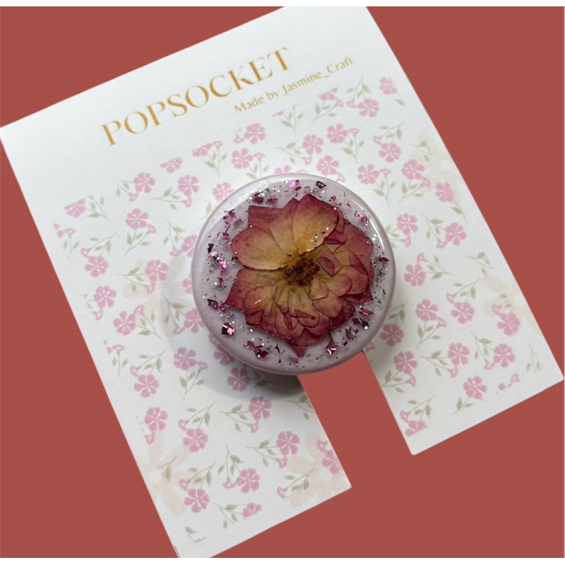 Popsocket Resin Driedflowerss|Popsocket Resin Bunga Asli|Popsocket Custom|Popsocket Aestetik