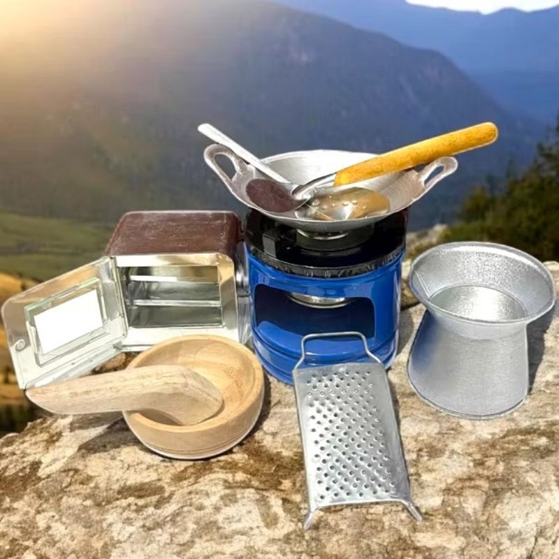 set mainan masakan anak kompor mini bisa masak beneran