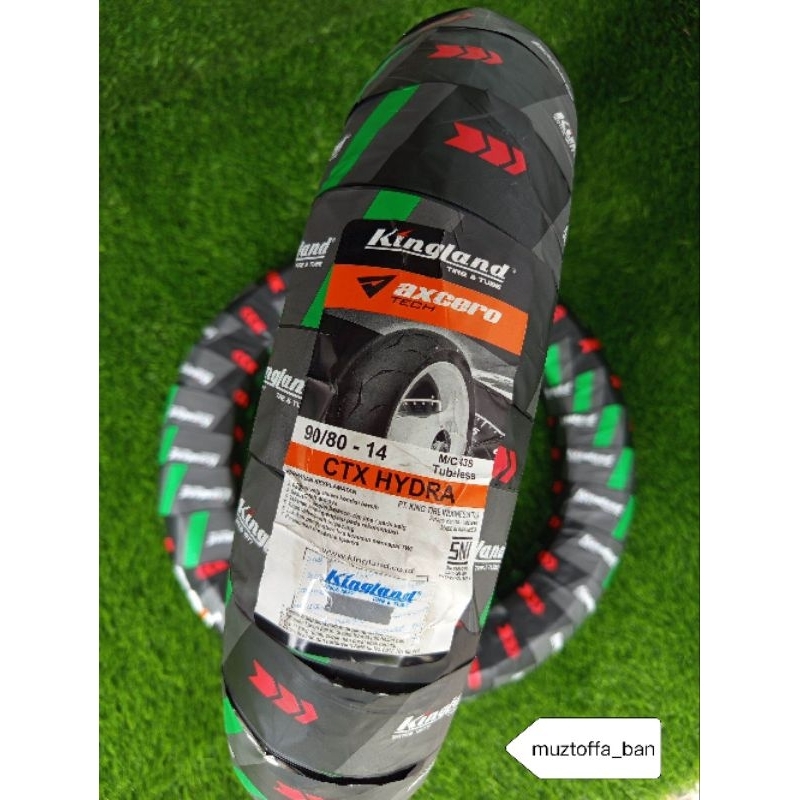Ban tubless KINGLAND CTX HYDRA 90/80 14 soft compound cocok buat metic 100% original kingland ctx hy