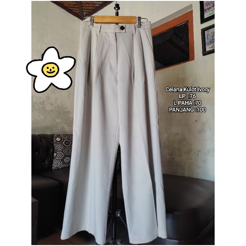 [PRELOVED] Celana Kulot Ivory