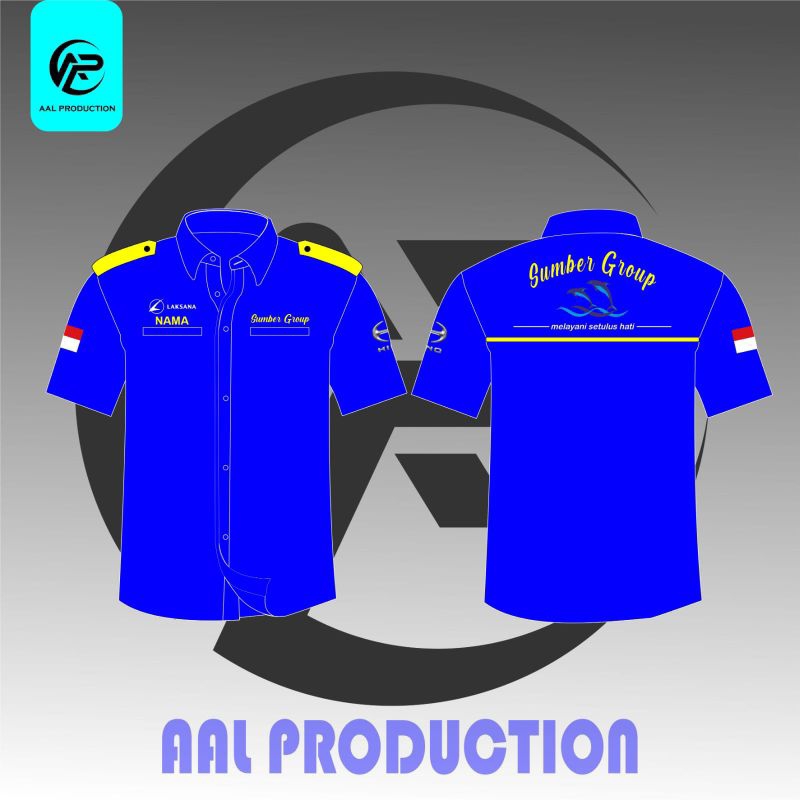 KEMEJA SUMBER GROUP FULL BIRU