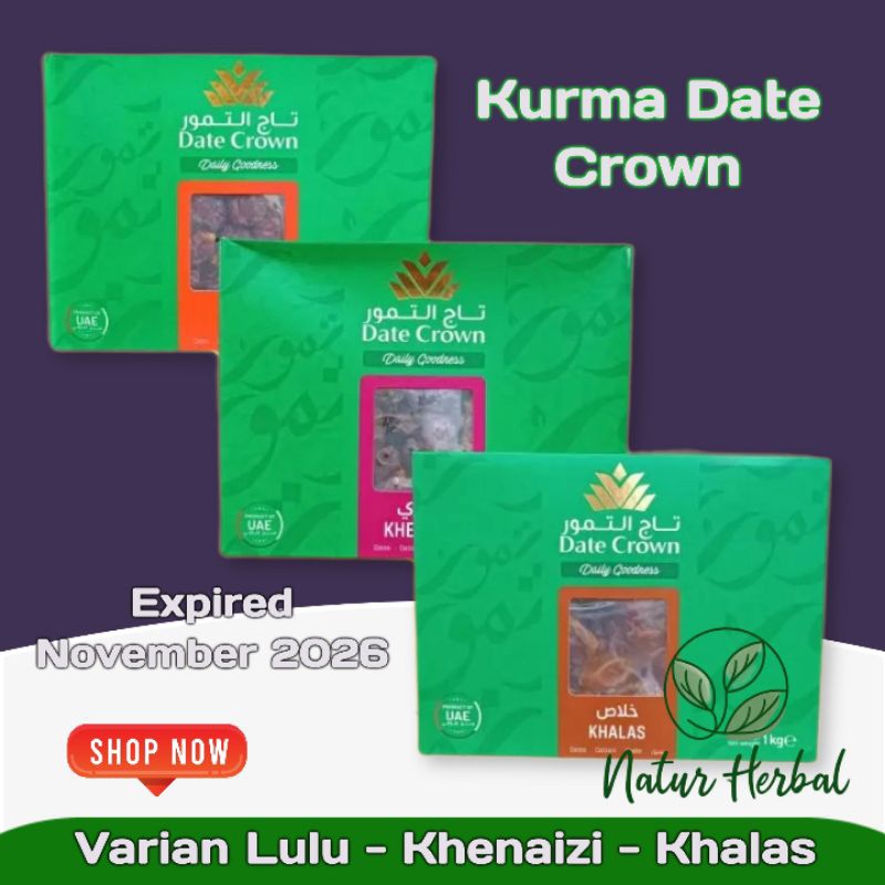 

Kurma Date Crown 1 Kg - Khenaizi - Lulu - Khalas