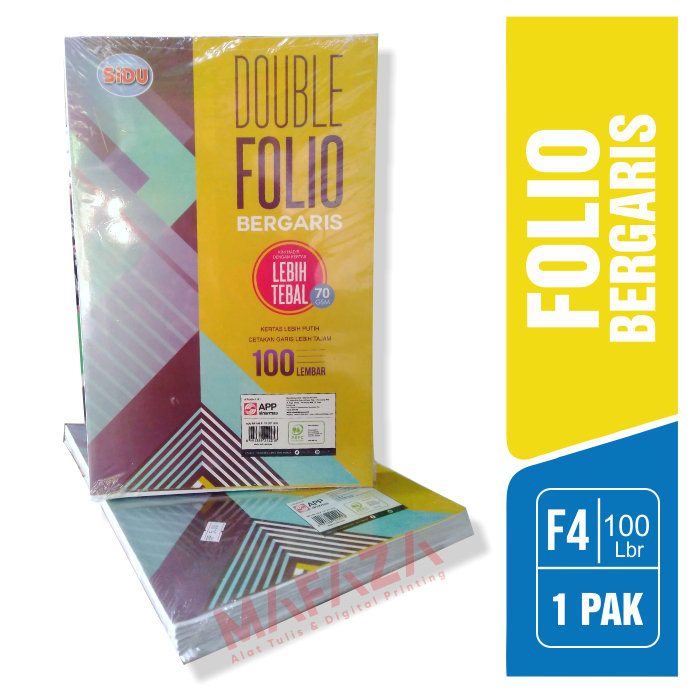 

[1 Bungkus) Double Folio Garis Sinar Dunia 100 Lembar