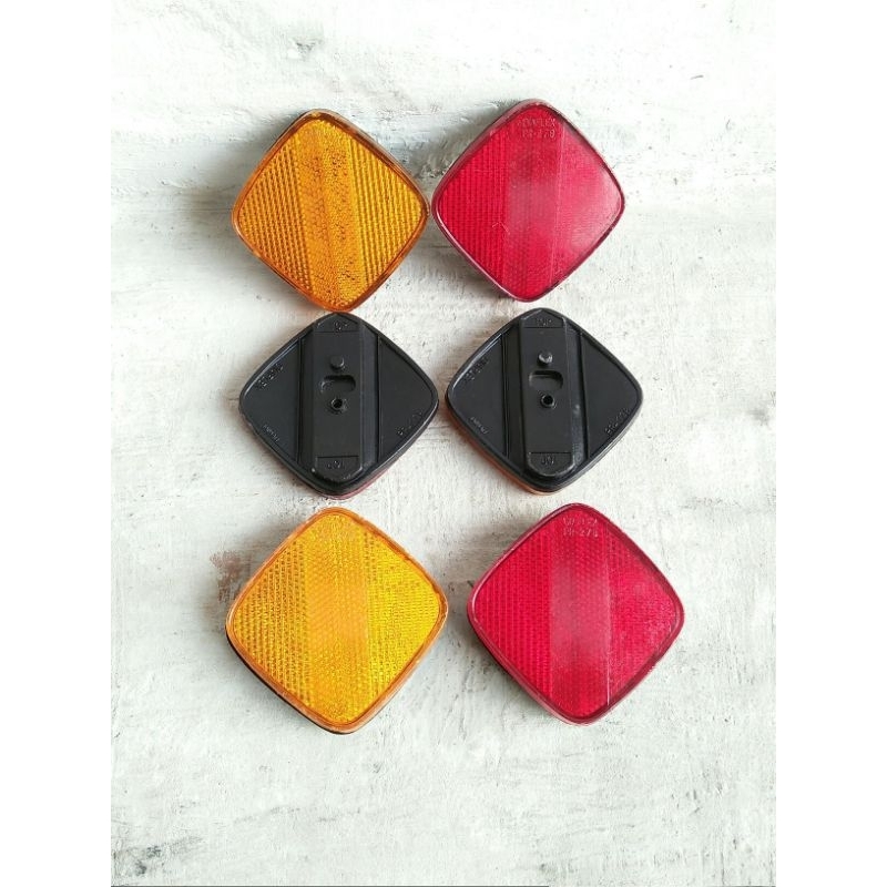 Reflektor lampu sepeda vintage cat eye diaflex klasik set lampu mtb federal roadbike osbmx minion co