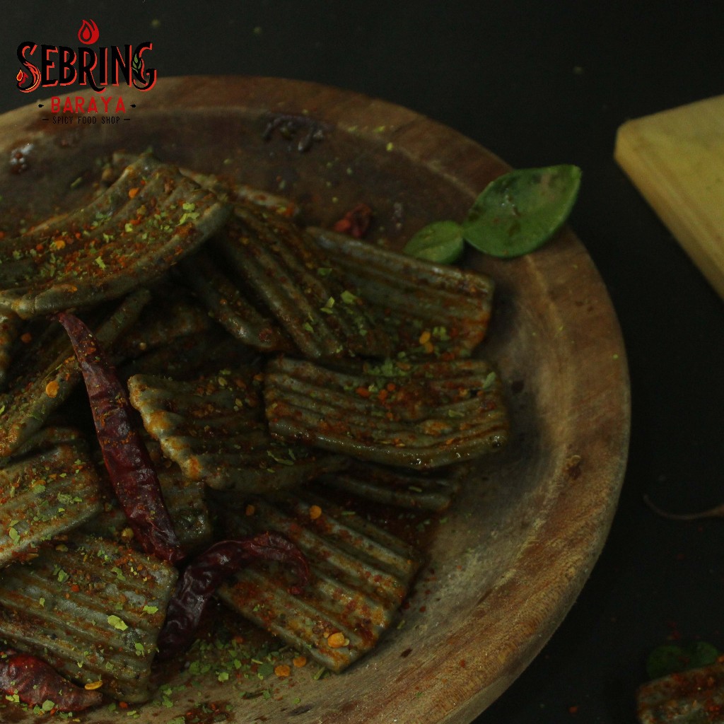 

Sebring Baraya Kerupuk Jengkol kering Pedas Daun Jeruk lada nampol Spicy Foods