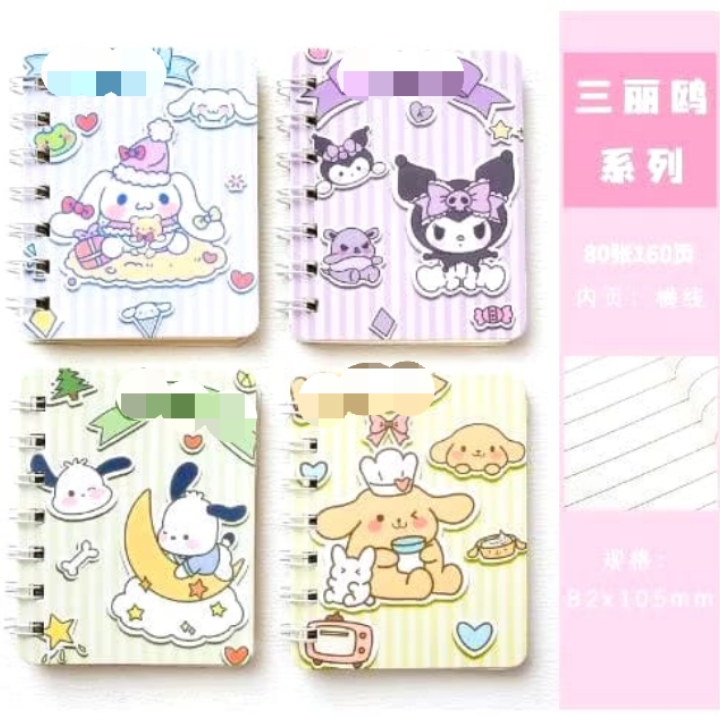 

Note Book Ring Motif Buku Memo Kecil A7 Spiral isi 50 Lembar Notebook Mini