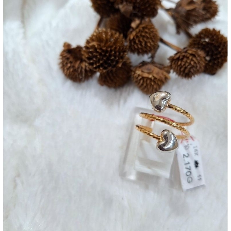 Cincin emas 70 hati spiral