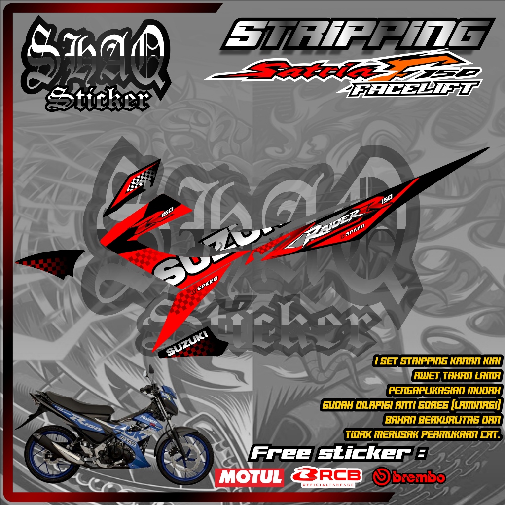 STICKER STRIPING SATRIA FU FACELIFT - STICKER STRIPING SATRIA FU FACELIFT