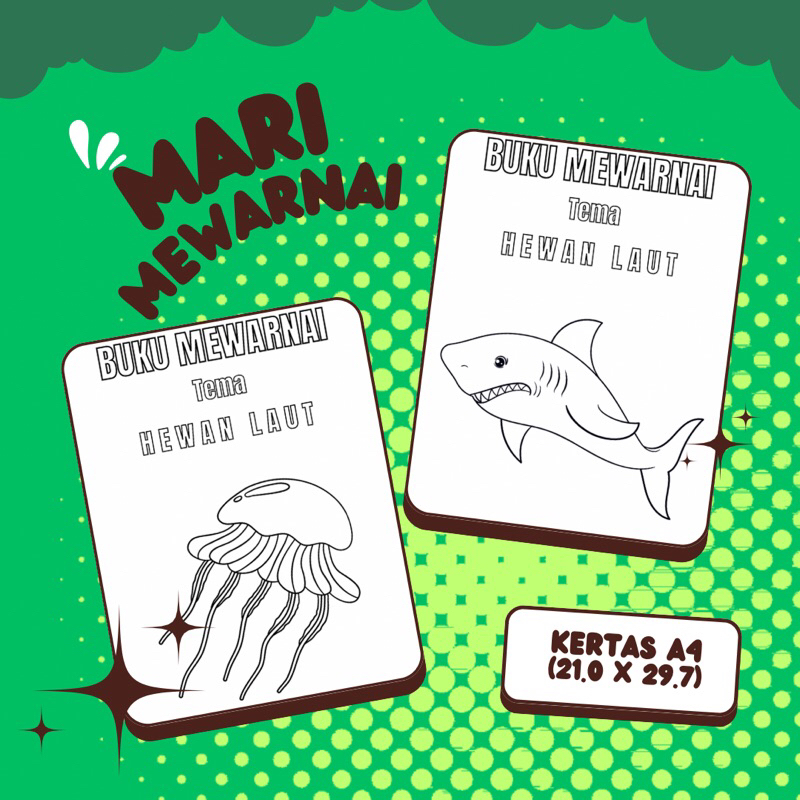 

Kertas Mewarnai Anak Tema Hewan Laut