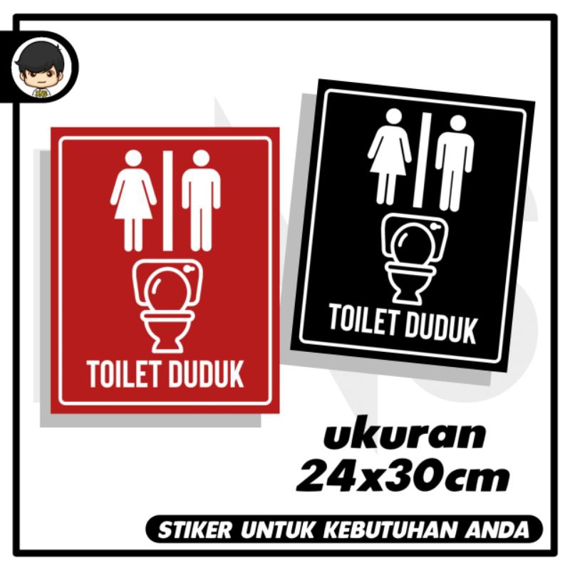 stiker toilet duduk tempat umum sticker rambu