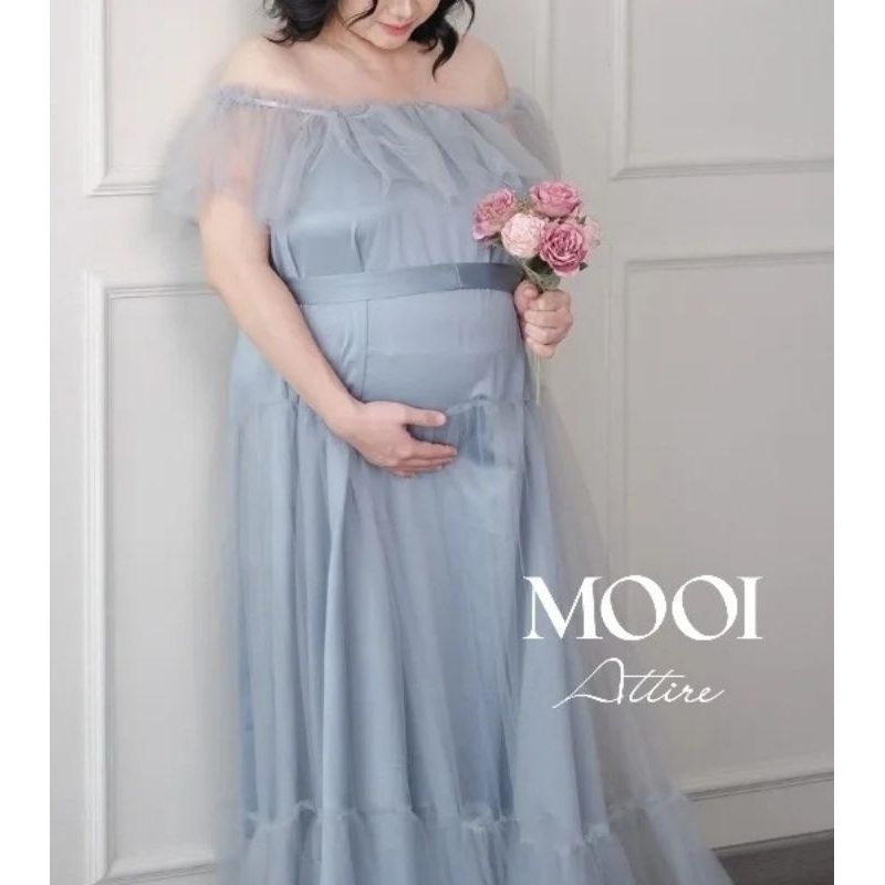 Sewa Rent Maternity Gown Prewedding Dress Viona Abu - Biru Wardah
