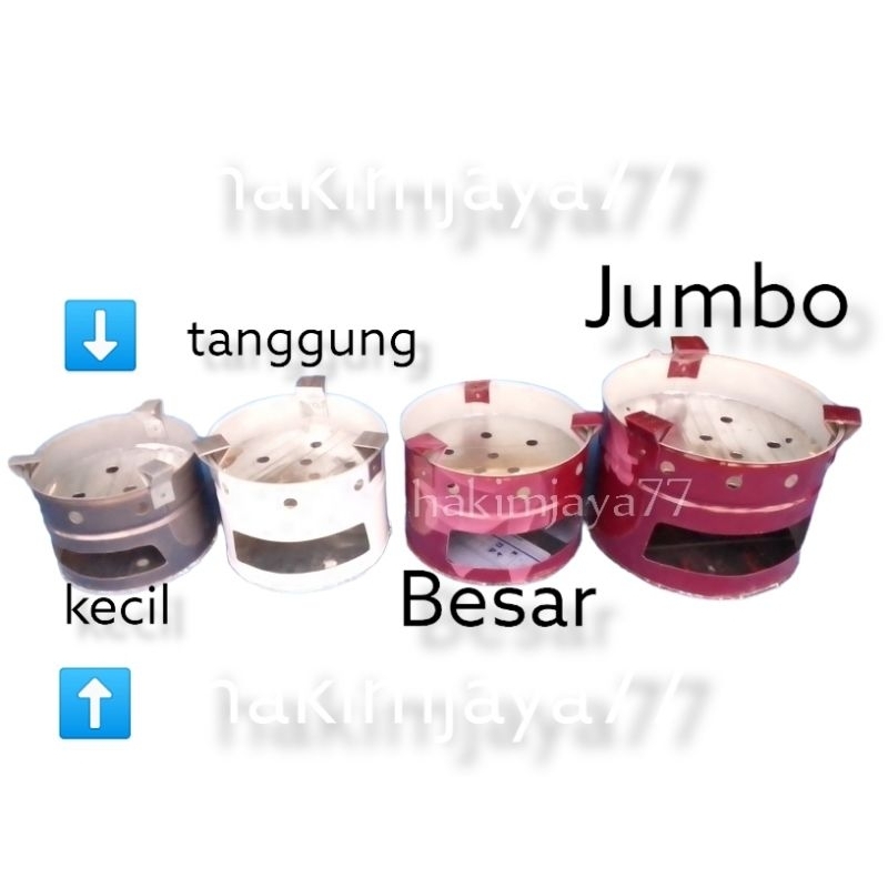 Anglo / Kompor Arang / Tungku Arang Briket Ukuran kecil diameter 20cm Bahan Plat Kulkas tebal 0,4mm 