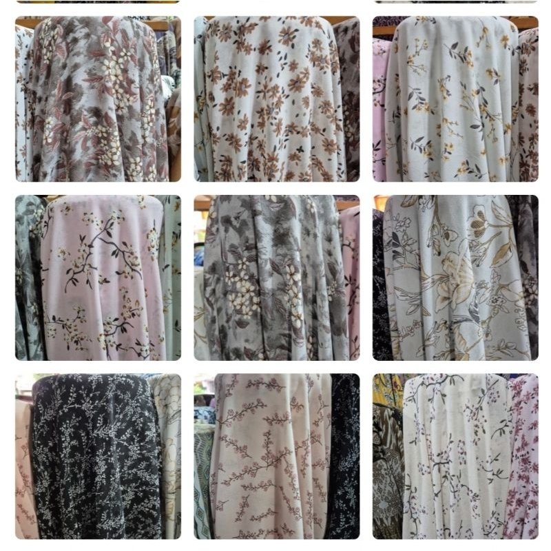 Kain ceruti beby doll | Harga/0,5m | bahan ceruti motif bunga | bahan ceruti impor | kaincerutiimpor