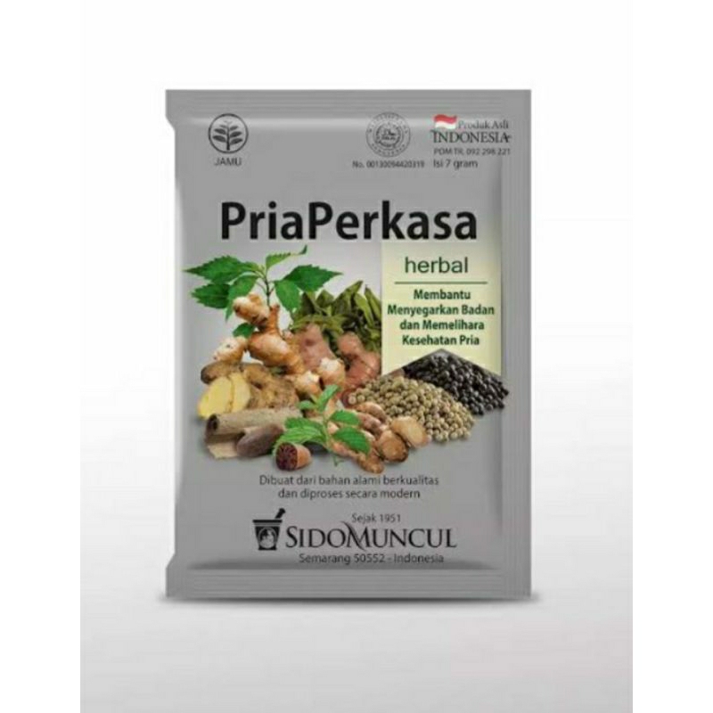 

SIDOMUNCUL PRIA PERKASA 1 SACHET SEMAMGAT STAMINA PRIA SIDO MUNCUL PRIMA