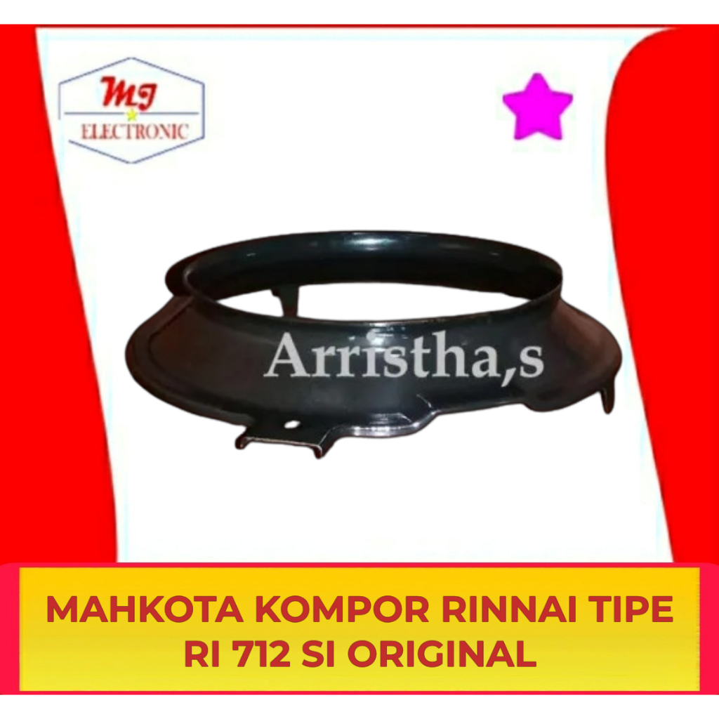 Panel Mahkota Tungku Atas Burner Kompor Merk Rinnai Portable Tipe RI712SI Original