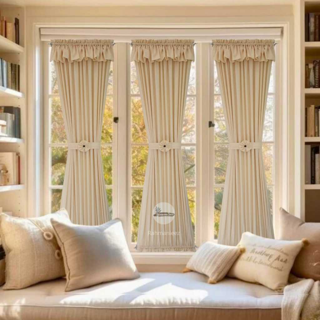 GORDEN JENDELA KUPU KUPU PONI IKAT SEPIRAL MINIMASLIS TEBAL MURAH MEWAH ELEGAN