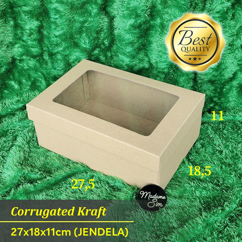 

BOX HAMPERS - KOTAK COOKIES - DUS PACKAGING - DUS 27x18x11 - JENDELA (ISI : 10 PCS)