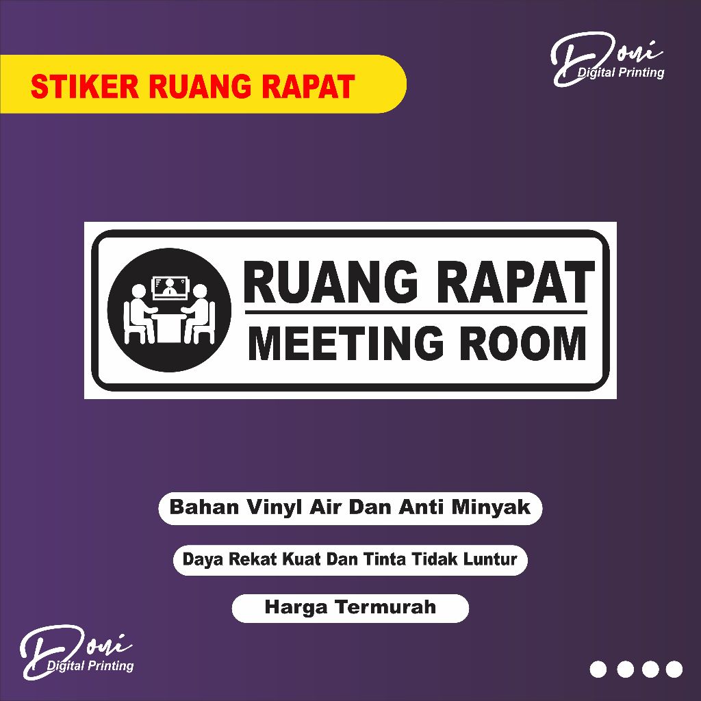 

Stiker Ruang Rapat / Stiker Kantor / Stiker Perkantoran / Stiker Ruang Pertemuan