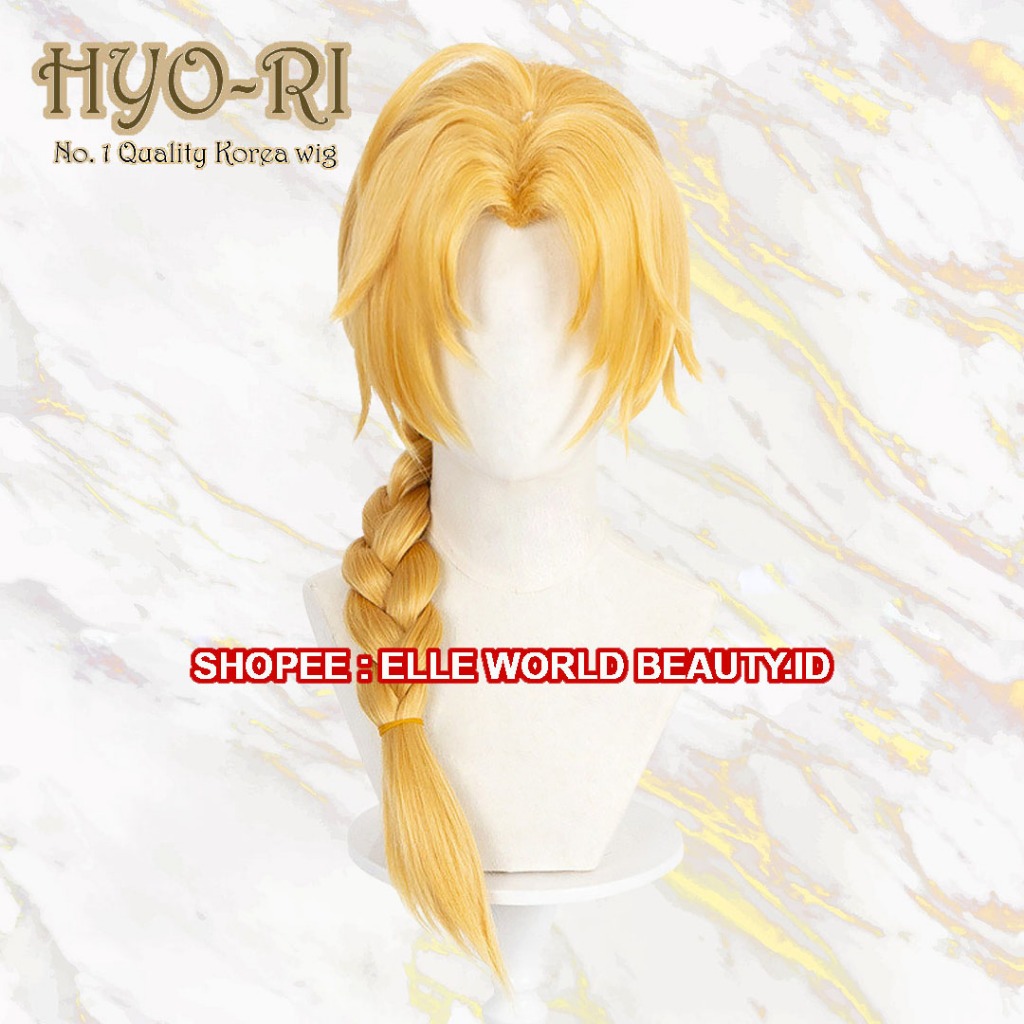 READY STOCK - WIG EDWARD ELRIC WIG COSPLAY ANIME FULLMETAL ALCHEMIST BROTHERHOOD WIG COWO COWOK PRIA