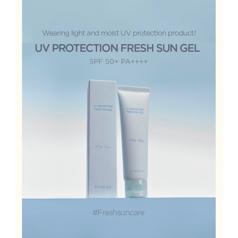 (NEW VERSION) Klavuu UV Protection Fresh Sun Gel Full size SPF 50+ PA++++ Sunscreen sunblok korea te