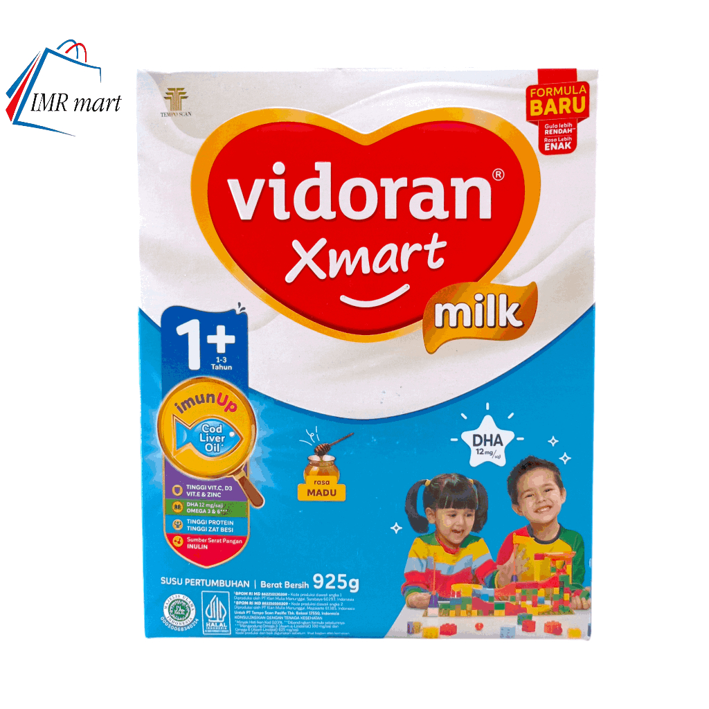 

Susu Anak Vidoran Xmart Milk 1Tahun + Rasa Madu Berat 925 Gram