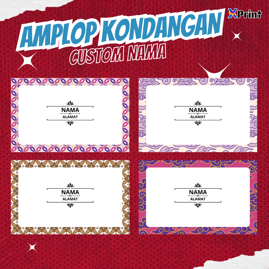 

(50 pcs) Amplop kondangan custom nama / amplop batik / ukuran 11cmx7cm