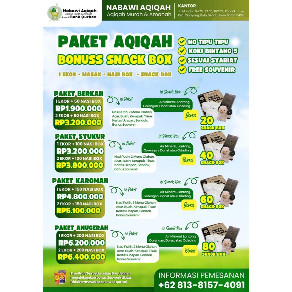 

Paket Aqiqah Anak Gratis Snackbox