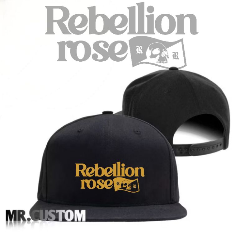 Topi Snapback Band Premium Rebellion Rose/ Topi Snapback Casual Lokal Brand Pria Wanita Dewasa
