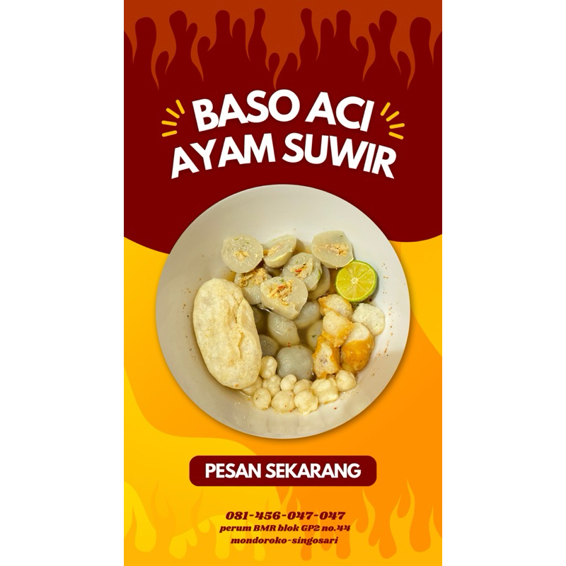 

baso aci isian ayam suwir