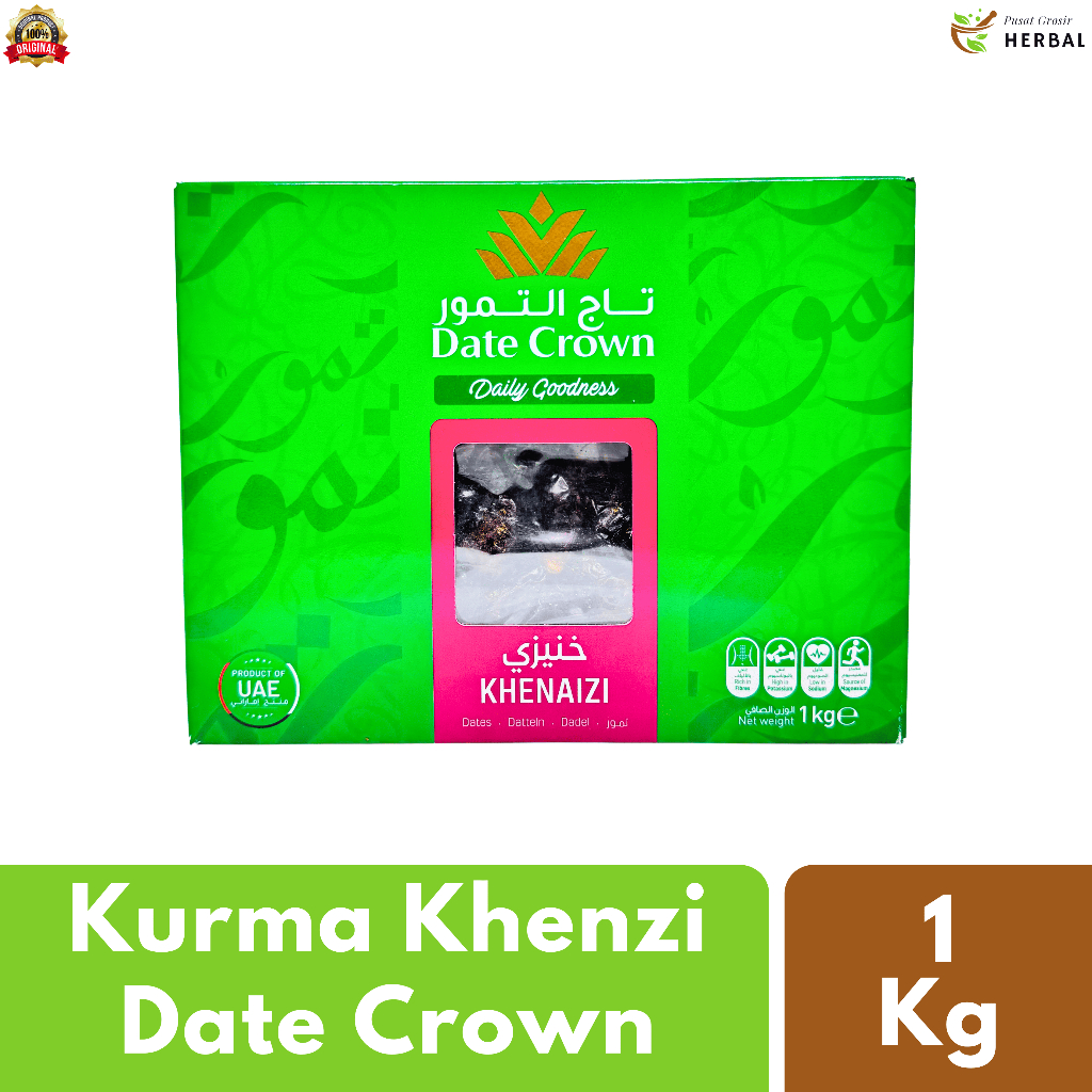 

Kurma Date Crown Khenaizi 1 Kg Asli 100% Original | Kurma Premium Quality Oleh Oleh Haji dan Umroh