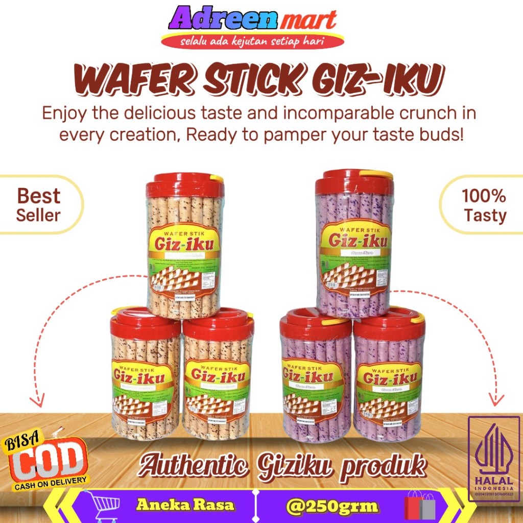 

GIZIKU WAFER STICK TOPLES 250GRAM