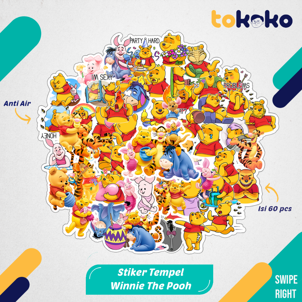 

Stiker Cutting Winnie The Pooh Anime Kartun Film Paper Vinyl Laptop Koper Tumbler Kulkas DIY