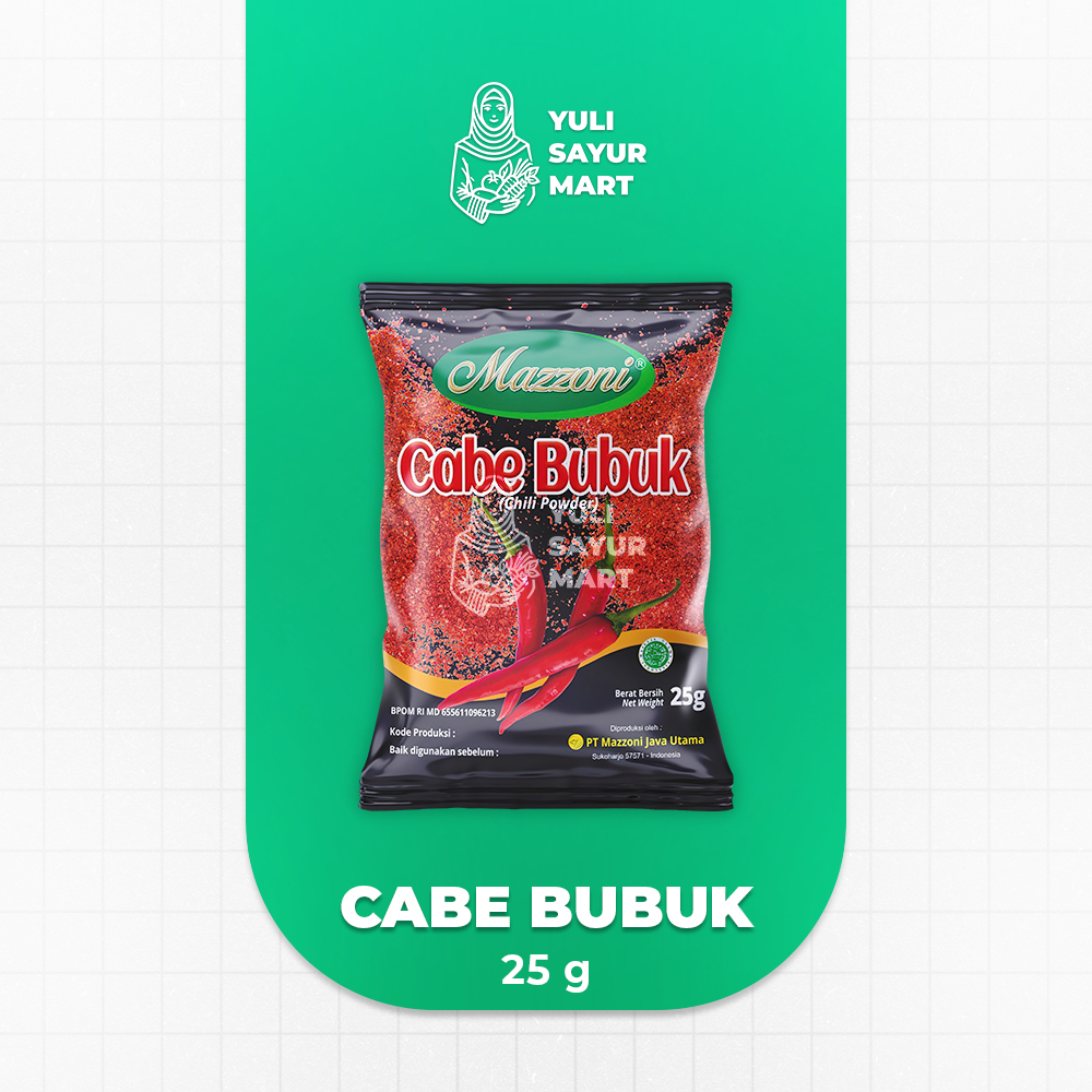 

Mazzoni Cabe Bubuk 25g - Yuli Sayur Mart