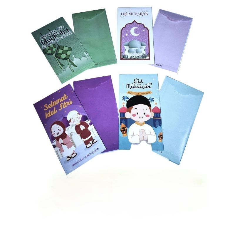 

50 pcs )Angpao Lebaran Idul Fitri / Amplop Lebaran Karakter Lucu