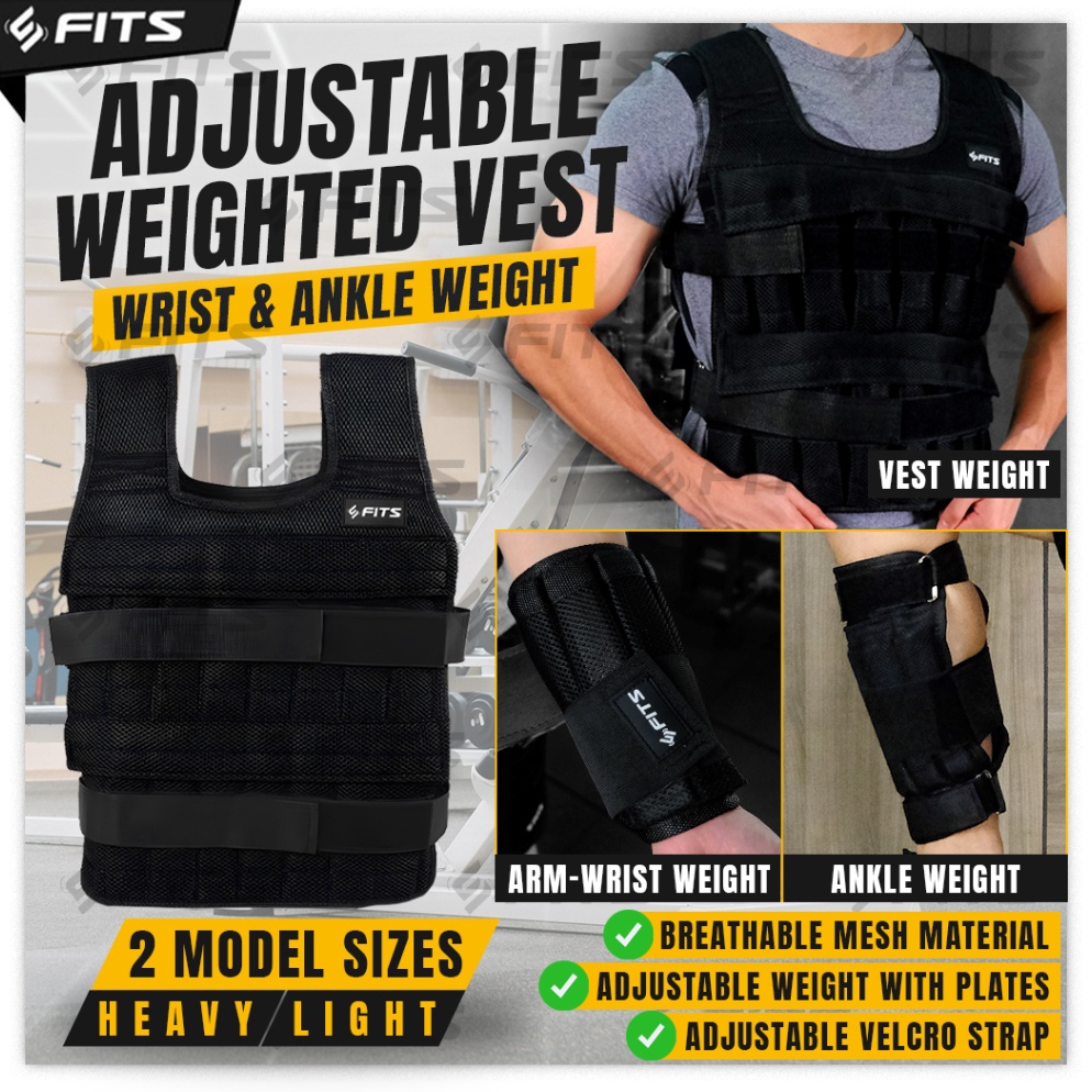 22REKOMENDASI SFIDN FITS Adjustable Weighted Vest 15kg  Wrist  Ankle Weight
