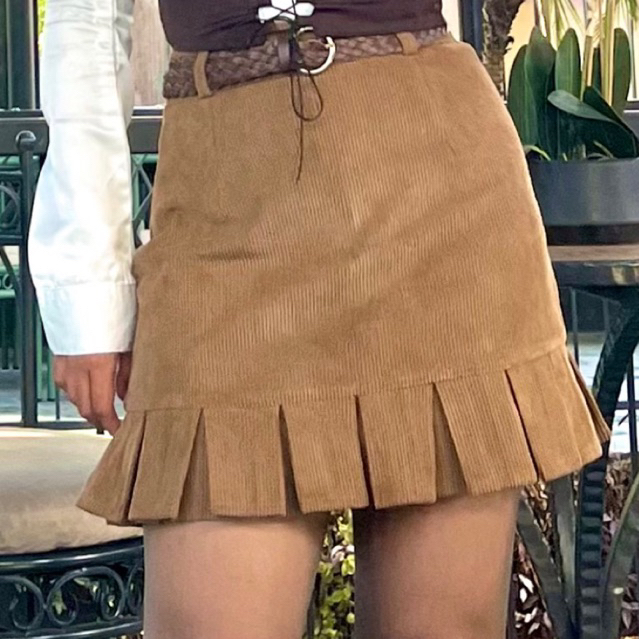 Corduroy Velvet Skirt / Rok Pendek / Rok Beludru