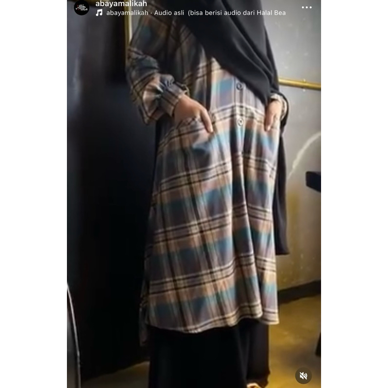 preloved abaya malikah tsabita set rok dan fk slide ke 1