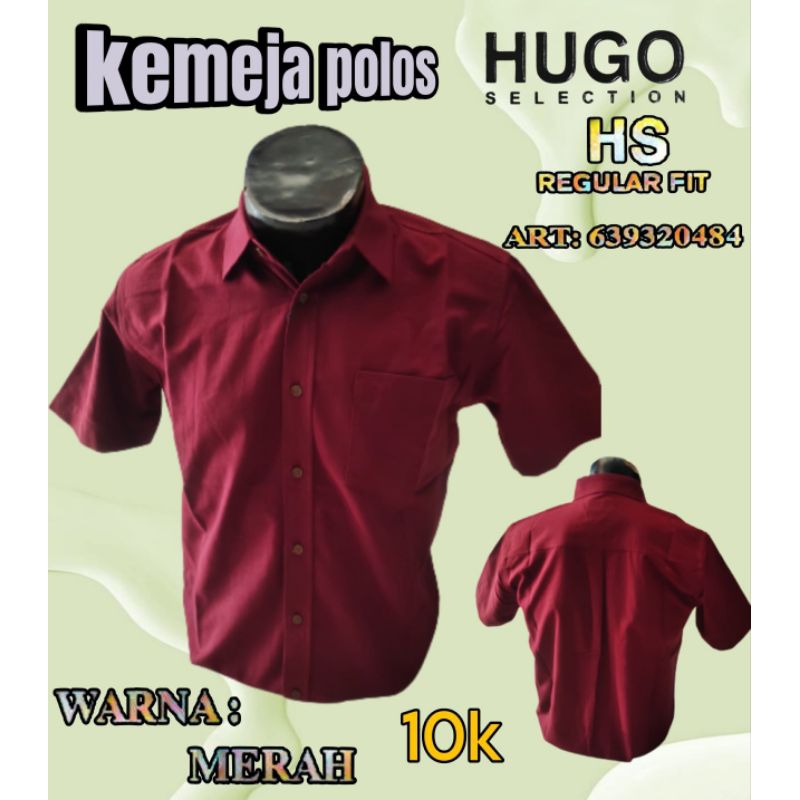 Hugo Selection Kemeja Polo HS Regular Fit Merah 10k