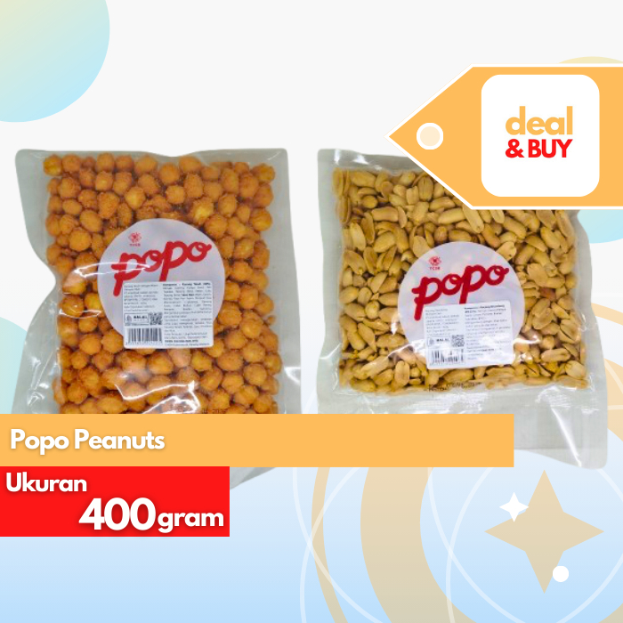 

Popo Peanuts - Kacang Atom Wijen - Kacang Shandong 400g