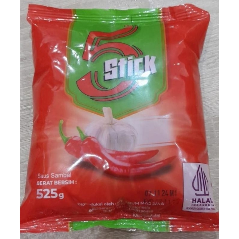 

5 Stick Saus Sambal Berat Bersih: 525g