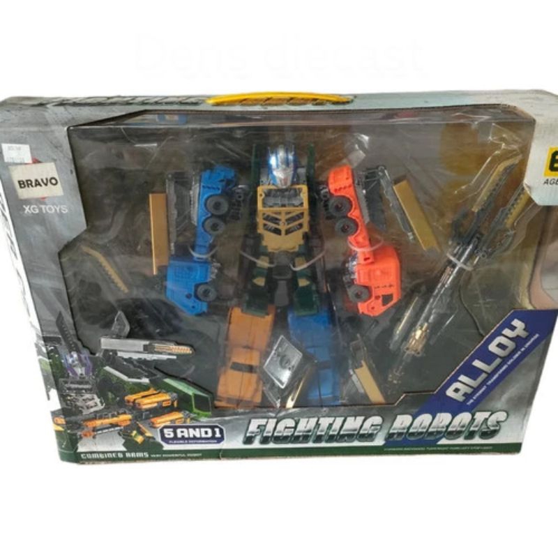 mainan robot Transformers 5 in 1