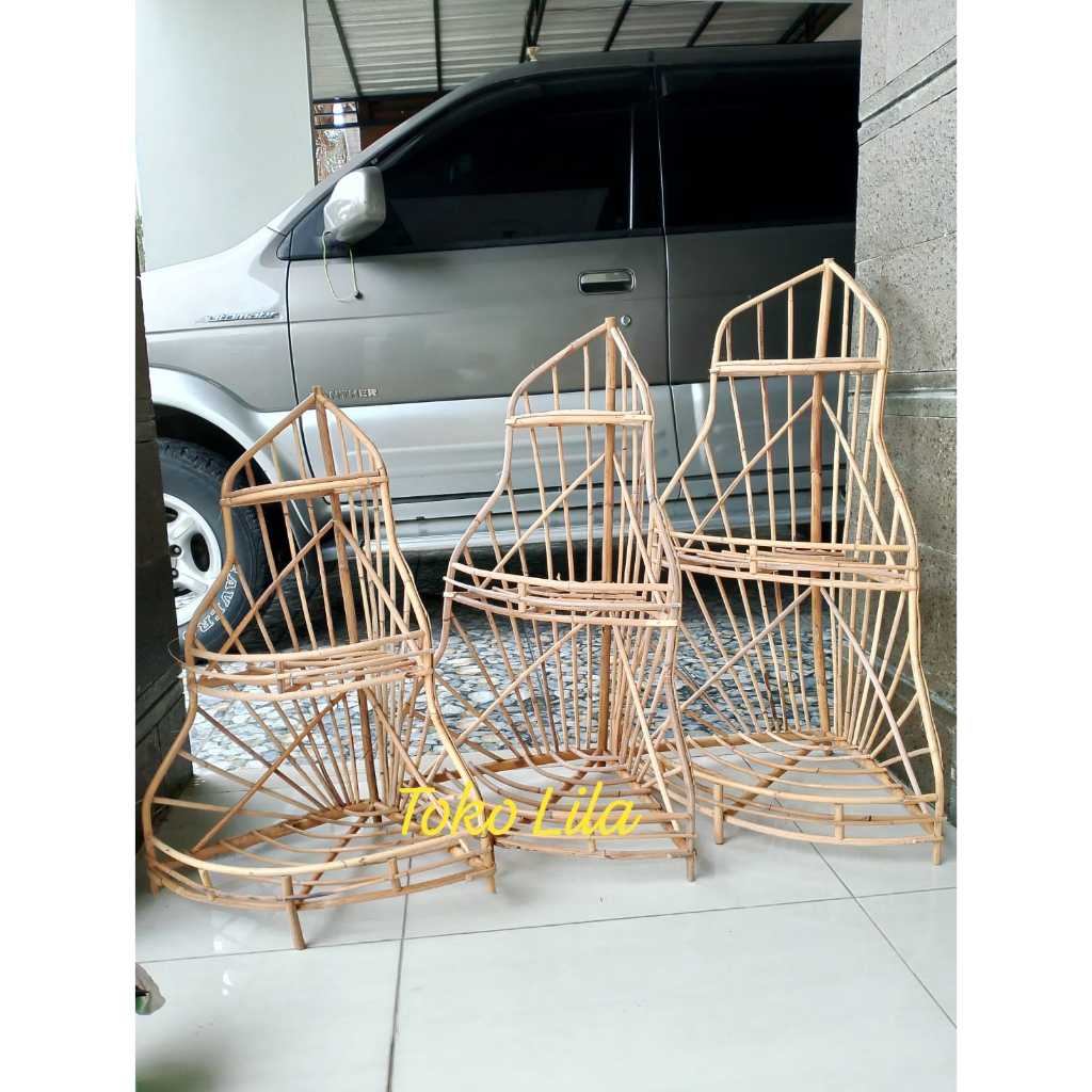 Keranjang Kranjang Parcel Parsel Rotan Tingkat Susun 3 Jumbo Besar