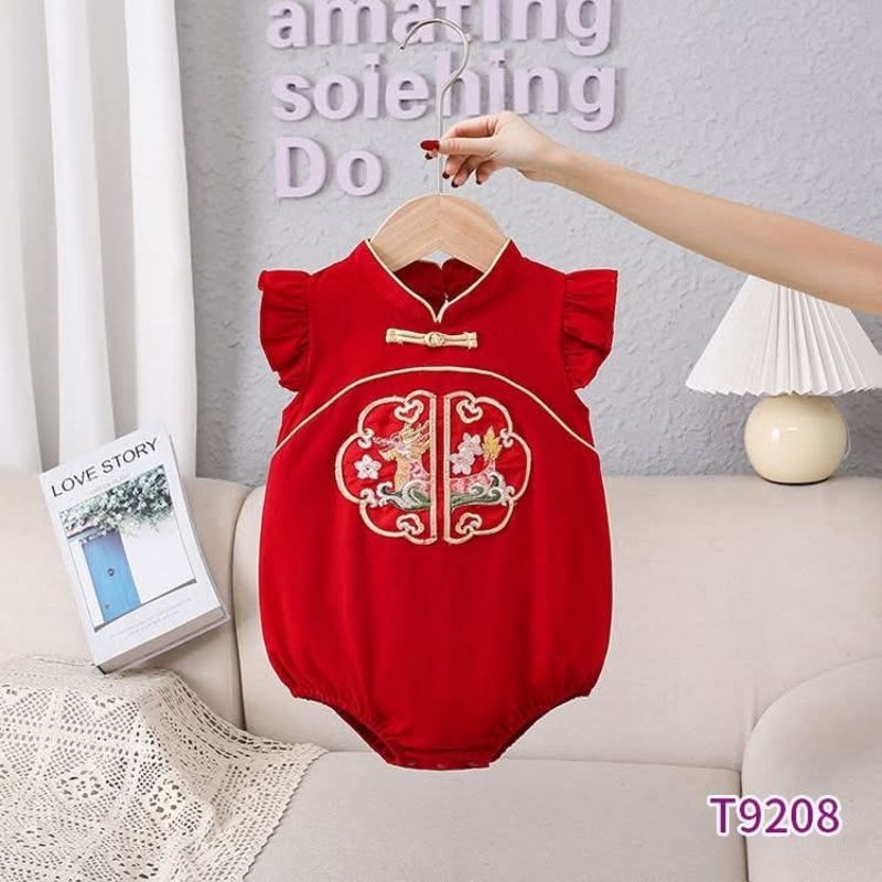 Jumper Imlek Red LO149-01128 / Baju Imlek Bayi Perempuan / Baju Merah Bayi