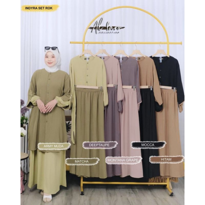 TUNIK SET ROK,TUNIK MODERN,BAJU ATASAN WANITA