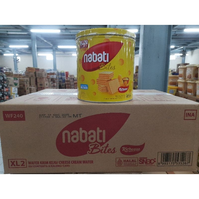 

(1 KARTON ISI 6 KALENG) NABATI WAFER KALENG 240GR