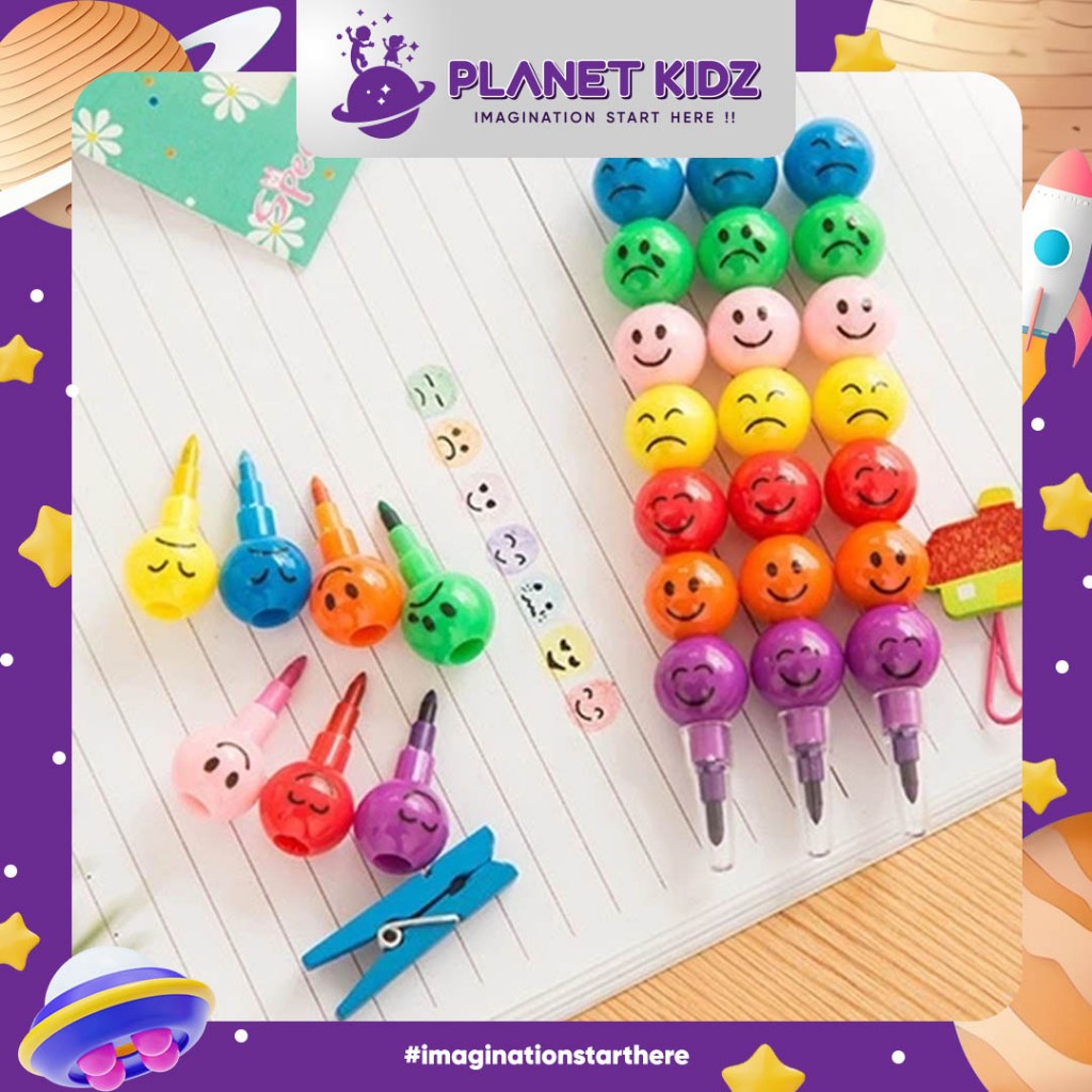 

PLANETKIDZ ATK37 PENSIL WARNA RAINBOW 1 SET ISI 7 WARNA PENSIL WARNA KARAKTER EMOJI SMILEY