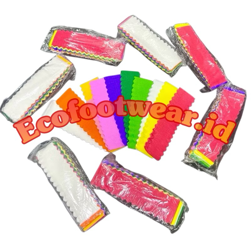 

Kertas krep warna warni 3 cm per pcs isi 10 kertas krep potongan hiasan acara ulang tahun crape paper ecofootwear.id