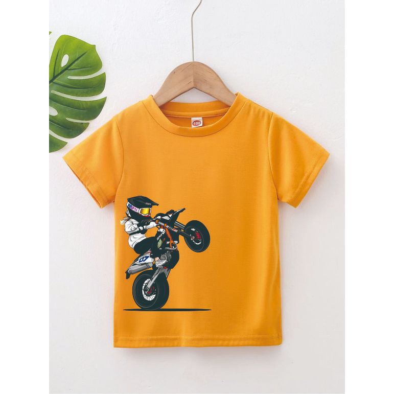 Kaos anak anak gambar motor trail untuk sang buah hati