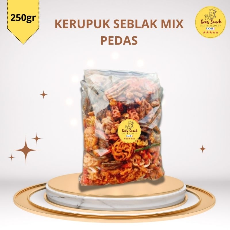 

Kerupuk Seblak Mix Pedas 250g - Mix Seblak Beton/kerupuk Rafael/Campur Seblak Cemilan Bandung Cemal Cemil- Cemilan Pedas - Spices Snack