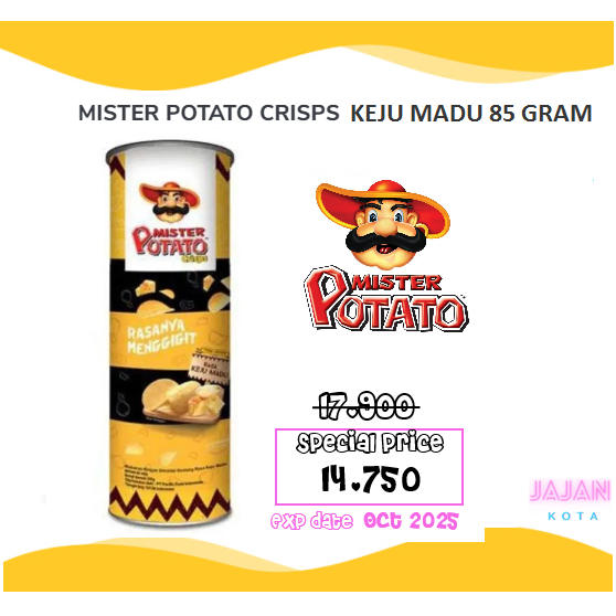 

Mister Potato Crisps Keju Madu 85 gram